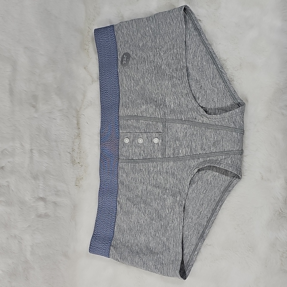 Gap Body Gray & Blue Ultra Low Rise Girl Shorts Size Large